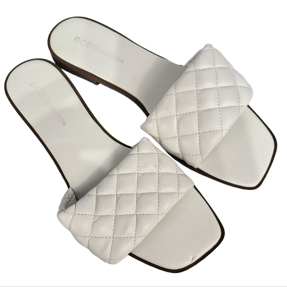 BCBGeneration Laila Flat Sandal White 8 - Picture 7 of 9